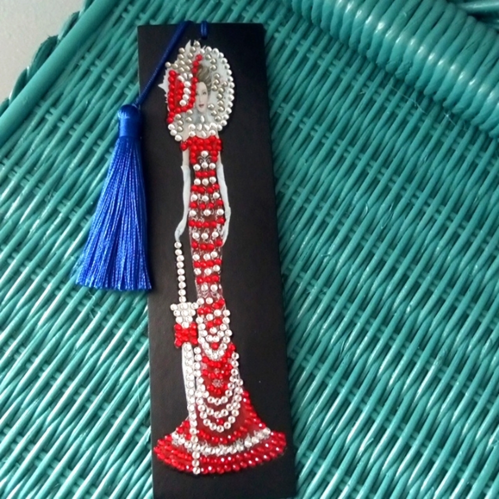 Victorian Lady Leather Bookmark